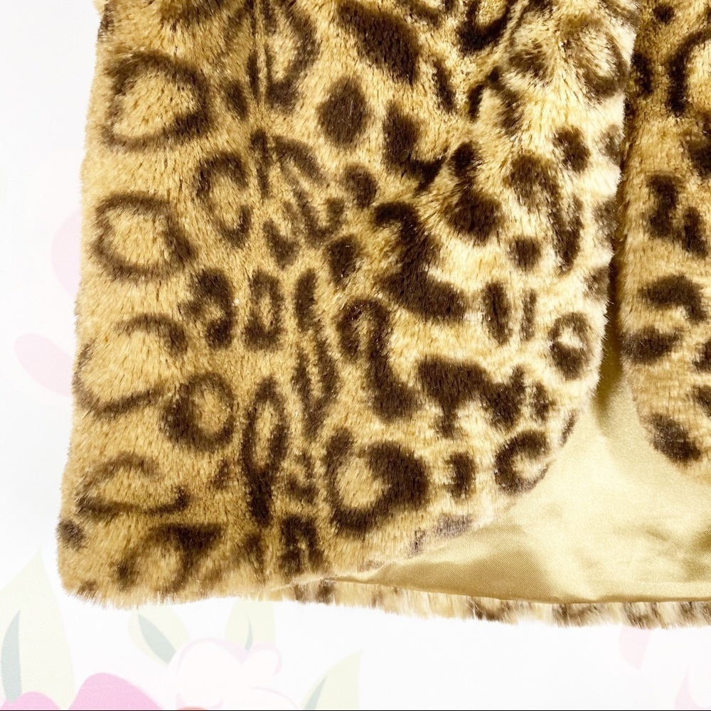 H&M Faux Fur Leopard Print Vest 5 6 - Picture 3 of 9